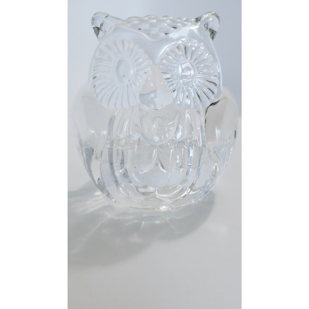 Party Lite Owl Candle Holder Glass-Battery Operated Votive Candle Included-4" - Picture 5 of 16
